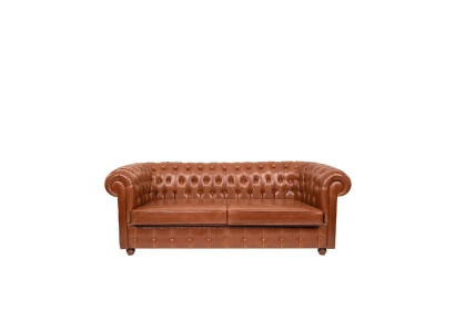 Canapé trois places Chesterfield brun de luxe 3 places canapé moderne